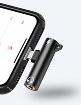 Adapter 2w1 do iPhone, iPad - Słuchawki (Jack 3,5 mm) + Ładowanie