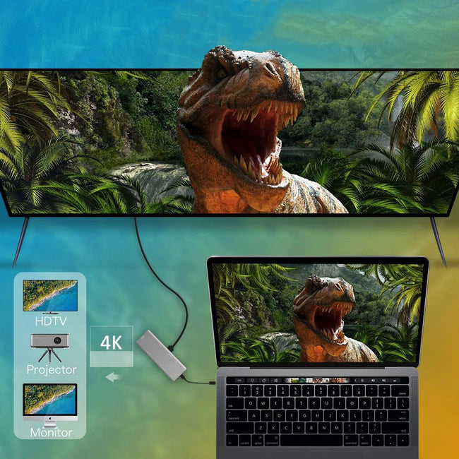 Adapter 7w1 USB-C, HDMI 4K (MacBook, Smartfon, Laptop)