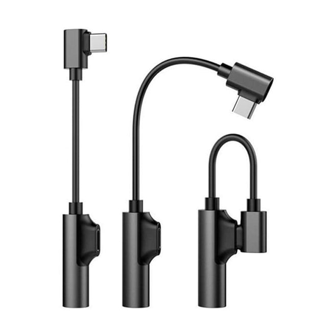 Adapter USB-C - Słuchawki (Jack 3,5 mm) + Ładowanie (kabelek)