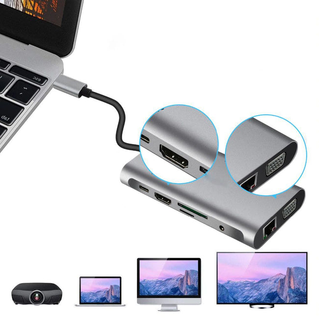 Adapter 10w1 USB-C, HDMI 4K (MacBook, Smartfon, Laptop)