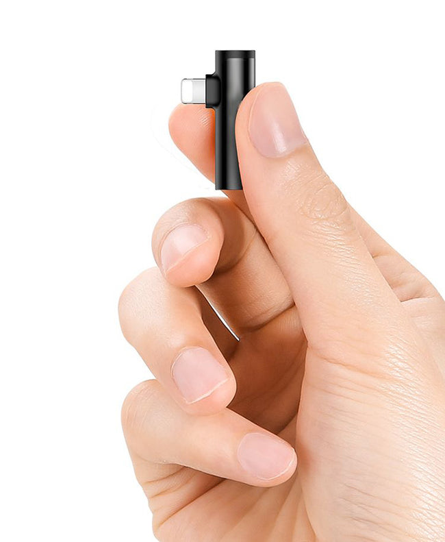 Adapter 2w1 do iPhone, iPad - Słuchawki (Jack 3,5 mm) + Ładowanie