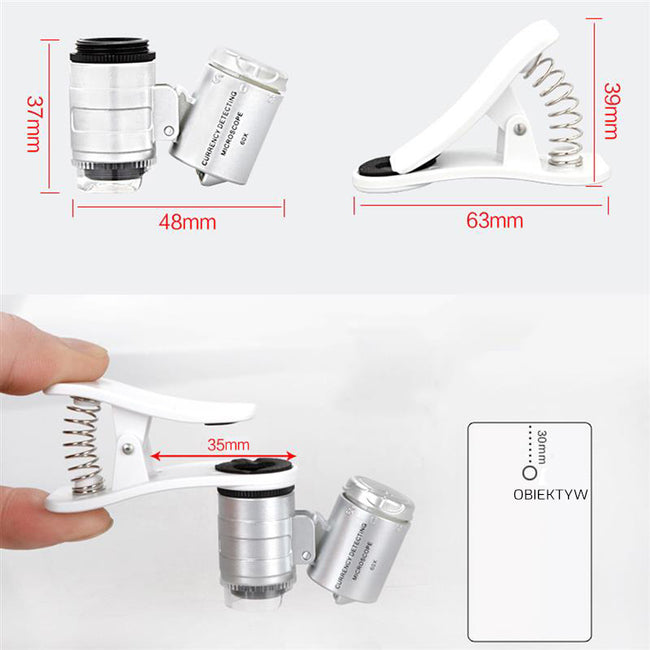 Mikroskop LED do Smartfona - 60x