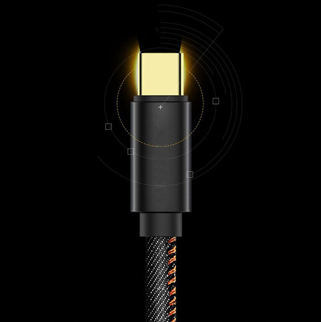 Kabel USB-C, Jeansowy - 1 Metr
