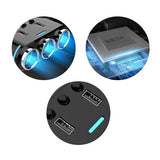 Trójnik / Rozgałęźnik Gniazda Zapalniczki, Ładowarka Quick Charge (USB x2), LED