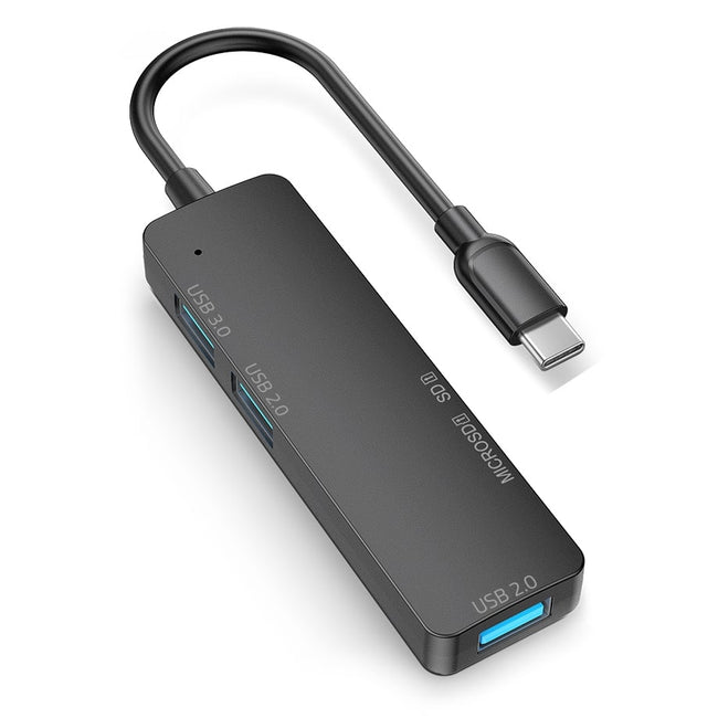 HUB, Rozdzielacz - USB-C - 3xUSB + Czytnik Kart SD / Micro SD