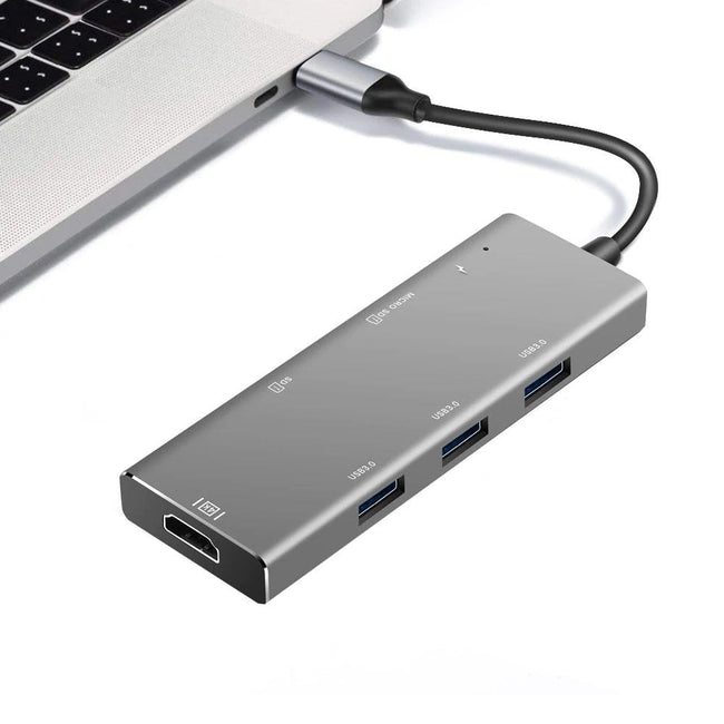 Adapter 7w1 USB-C, HDMI 4K (MacBook, Smartfon, Laptop)