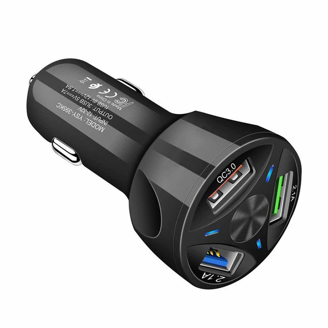 Ładowarka Samochodowa Quick Charge - Szybka Ładowarka 3x USB