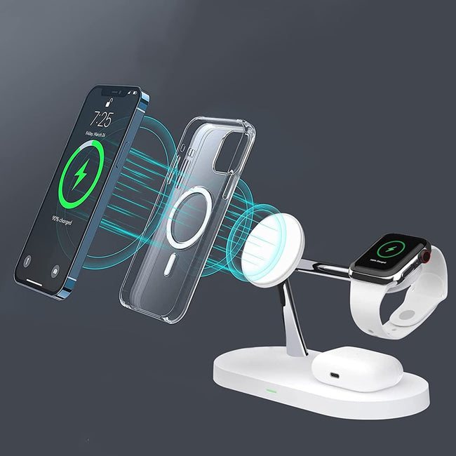 Ładowarka Bezprzewodowa (indukcyjna) 5w1 - iPhone, Airpods, Apple Watch