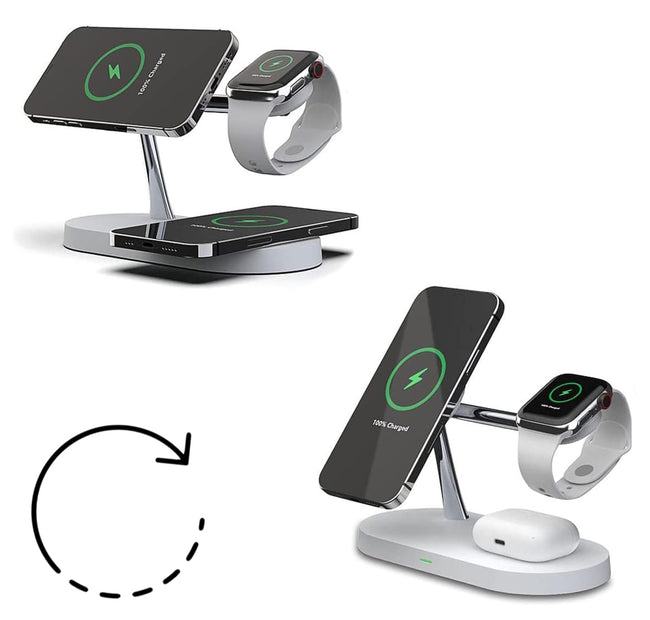 Ładowarka Bezprzewodowa (indukcyjna) 5w1 - iPhone, Airpods, Apple Watch