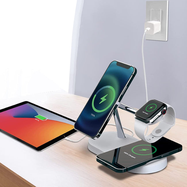 Ładowarka Bezprzewodowa (indukcyjna) 5w1 - iPhone, Airpods, Apple Watch