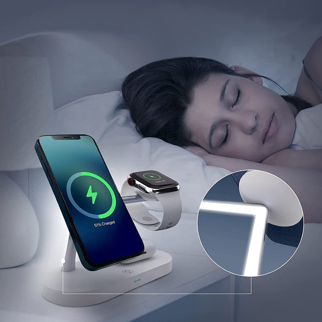 Ładowarka Bezprzewodowa (indukcyjna) 5w1 - iPhone, Airpods, Apple Watch
