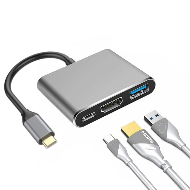 Adapter 3w1 HUB USB-C HDMI 4K MacBook