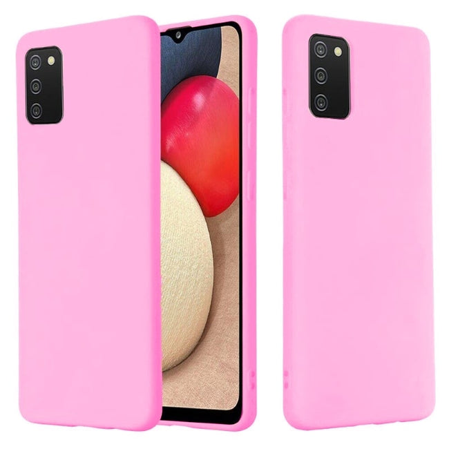 Etui Silikonowe Candy Kolor - Samsung Galaxy A02s / A03s - Różowy