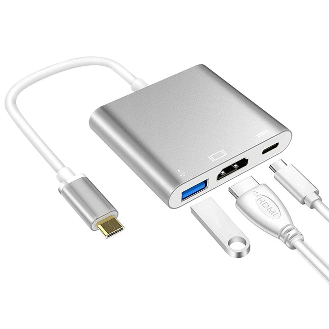 Adapter 3w1 HUB USB-C HDMI 4K MacBook