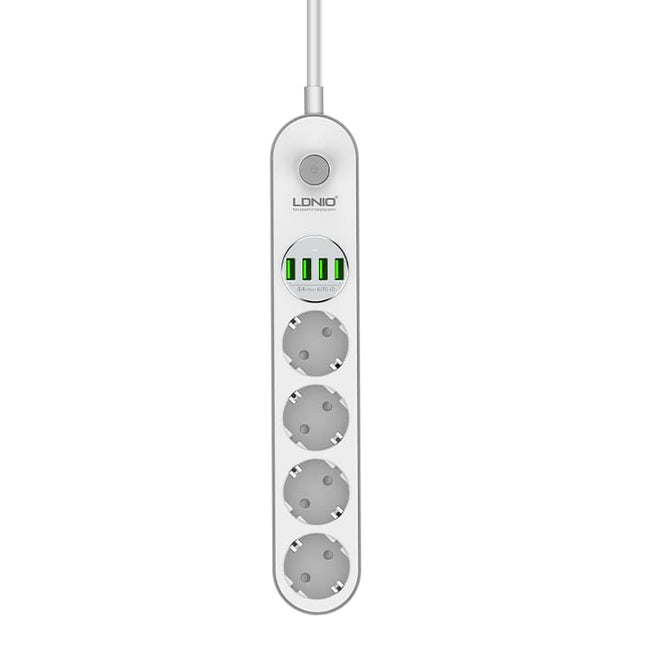 LDNIO® Listwa Zasilająca, Przedłużacz, 4 Gniazda - 2 Metry