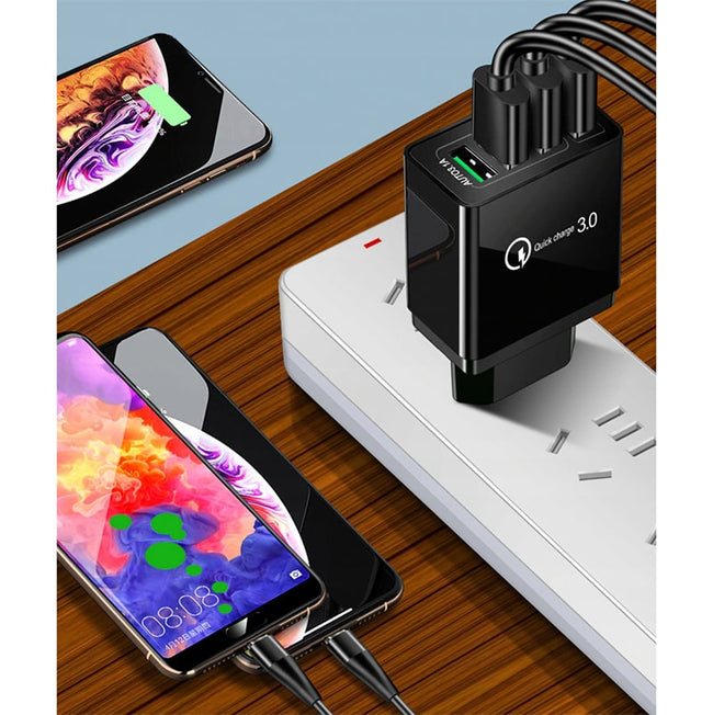 Ładowarka Sieciowa - Szybkie Ładowanie, 4x USB