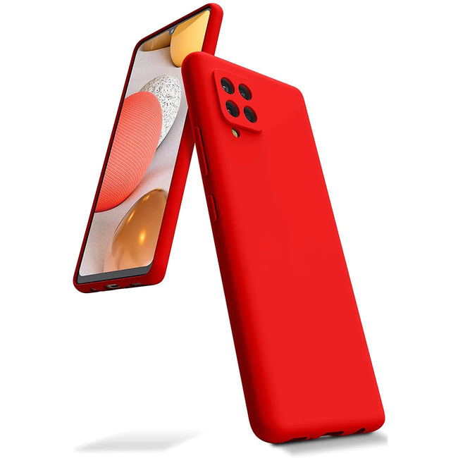 Etui Silikonowe - Liquid Silicone - Samsung Galaxy A42 - Czerwony
