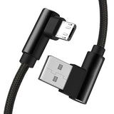 Kabel Kątowy, Pleciony - 1 Metr (USB-C/Lightning/Micro USB)
