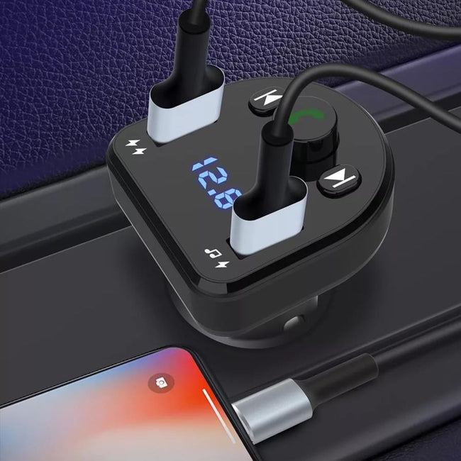 XO - Samochodowy Transmiter FM (Bluetooth) + Ładowarka