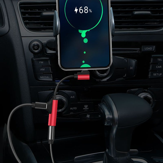 Adapter USB-C - Słuchawki (Jack 3,5 mm) + Ładowanie (kabelek)