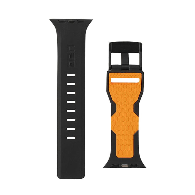 Pasek UAG Urban Armor Gear Civilian do Apple Watch 42 / 44 / 45 / 49mm - Czarno Pomarańczowy