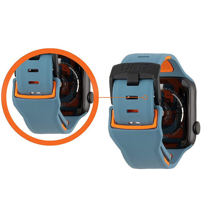 Pasek UAG Urban Armor Gear Civilian do Apple Watch 44 / 42mm - Stalowo - pomarańczowy
