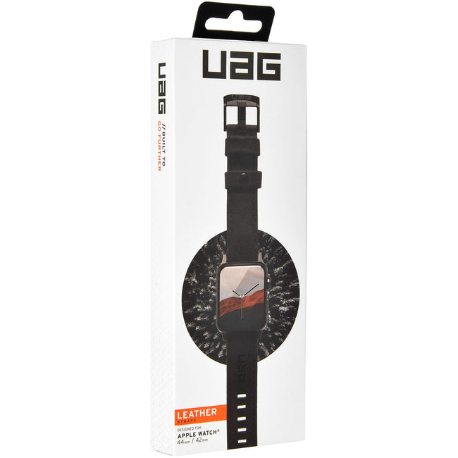 Pasek Skórzany UAG Urban Armor Gear Leather do Apple Watch 42 / 44 / 45 / 49mm - Czarny