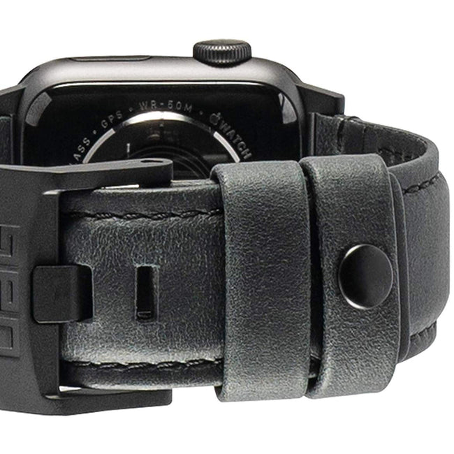 Pasek Skórzany UAG Urban Armor Gear Leather do Apple Watch 42 / 44 / 45 / 49mm - Czarny