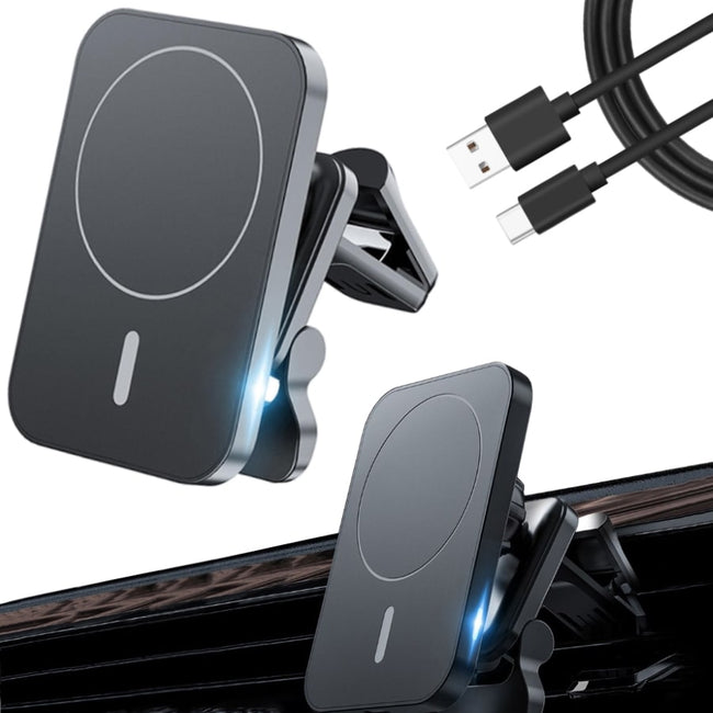 Uchwyt Samochodowy z Magsafe Ładowarka do iPhone 15W - Czarny