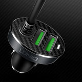 LDNIO® Ładowarka Samochodowa + Przedłużacz, 4x USB