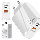 Szybka Ładowarka Sieciowa Phoneo USB + USB-C - GaN 65W