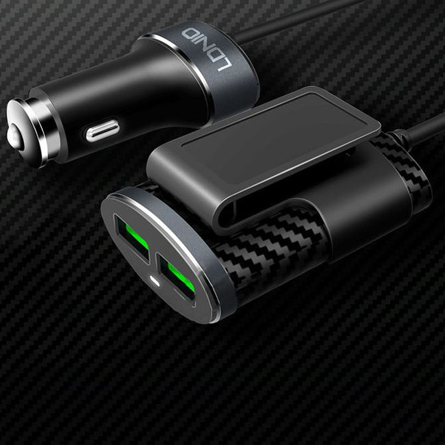 LDNIO® Ładowarka Samochodowa + Przedłużacz, 4x USB