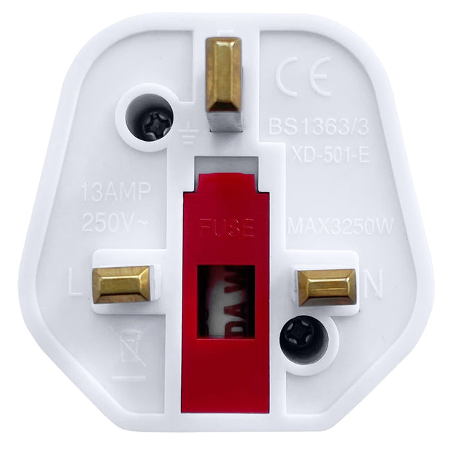 Adapter Phoneo Wtyczka EU (PL) na UK z Bezpiecznikiem