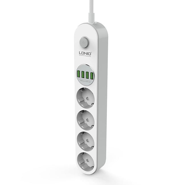 LDNIO® Listwa Zasilająca, Przedłużacz, 4 Gniazda - 2 Metry