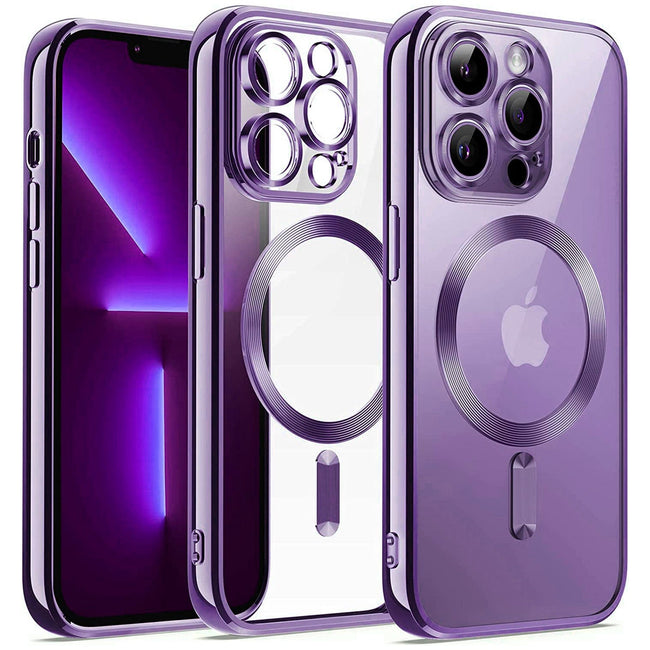 Etui Silikonowe Camera Protect do Magsafe - iPhone 14 Pro Max - Fioletowy