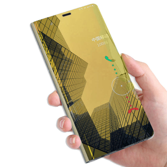 Etui Clear View - Samsung Galaxy A8 2018 - Złoty