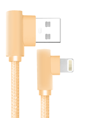 Kabel Kątowy, Pleciony - 1 Metr (USB-C/Lightning/Micro USB)