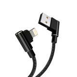 Kabel Kątowy, Pleciony - 1 Metr (USB-C/Lightning/Micro USB)