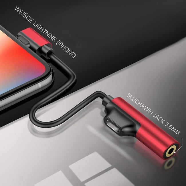 Adapter do iPhone - Słuchawki (Jack 3,5 mm) + Ładowanie