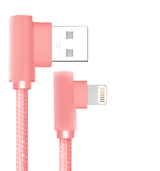Kabel Kątowy, Pleciony - 1 Metr (USB-C/Lightning/Micro USB)