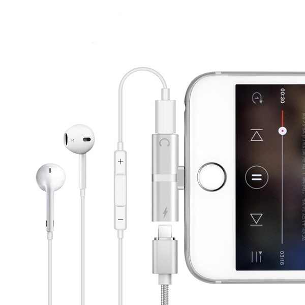 Adapter 2w1 do iPhone, iPad - Słuchawki + Ładowanie
