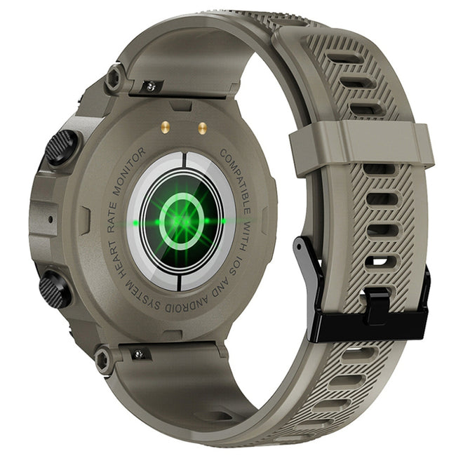 Smartwatch RUBICON RNCE73 - Beżowy z Gumowym Paskiem