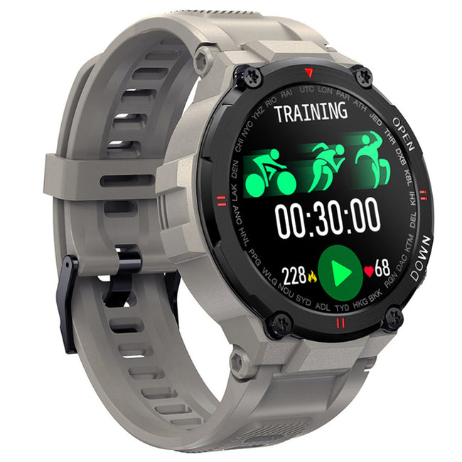 Smartwatch RUBICON RNCE73 - Beżowy z Gumowym Paskiem
