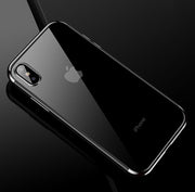 Etui Silikonowe Luxury Plated - iPhone X / XS - Srebrny