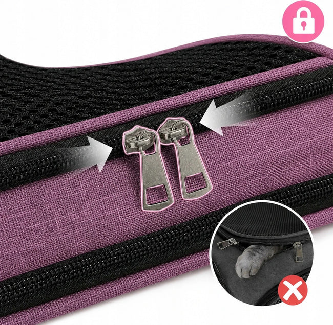 Transporter / Torba dla Psa / Kota do 9kg - Składany, Wentylowany - Różowy
