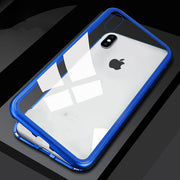 Etui Magnetyczne Aluminiowe - Apple iPhone XS Max Niebieski