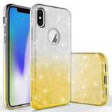 Etui Brokatowe Glitter Case - iPhone X / XS - Złoty