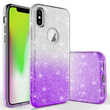 Etui Brokatowe Glitter Case - iPhone X / XS - Fioletowy