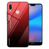 Etui Gradient Glass Case - Huawei P20 Lite - Deep Red