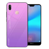 Etui Gradient Glass Case - Huawei P20 Lite - Lavender Pink